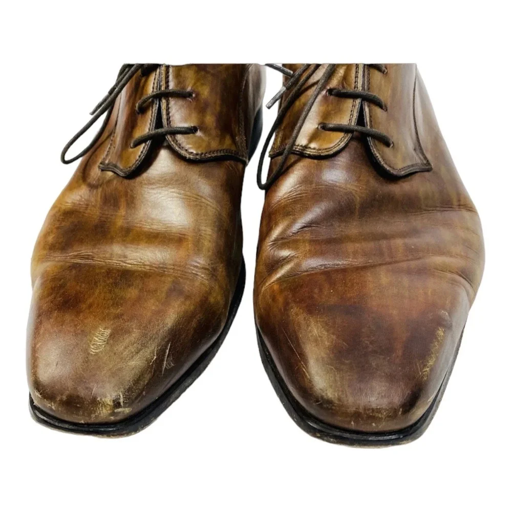 Magnanni‎ for Neiman Marcus Brown Leather Dress Shoes 9.5 H